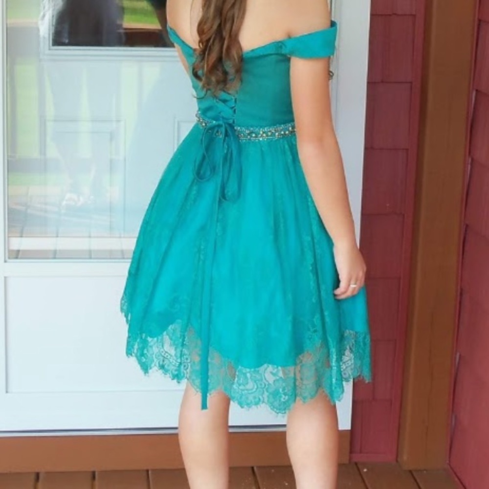 Teal Homecoming Dress